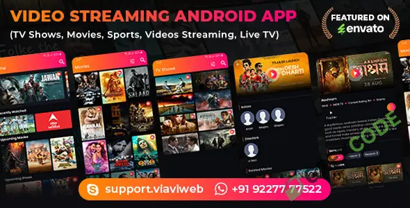 Video Streaming Android App (TV Shows, Movies, Sports, Videos Streaming, Live TV) v1.7